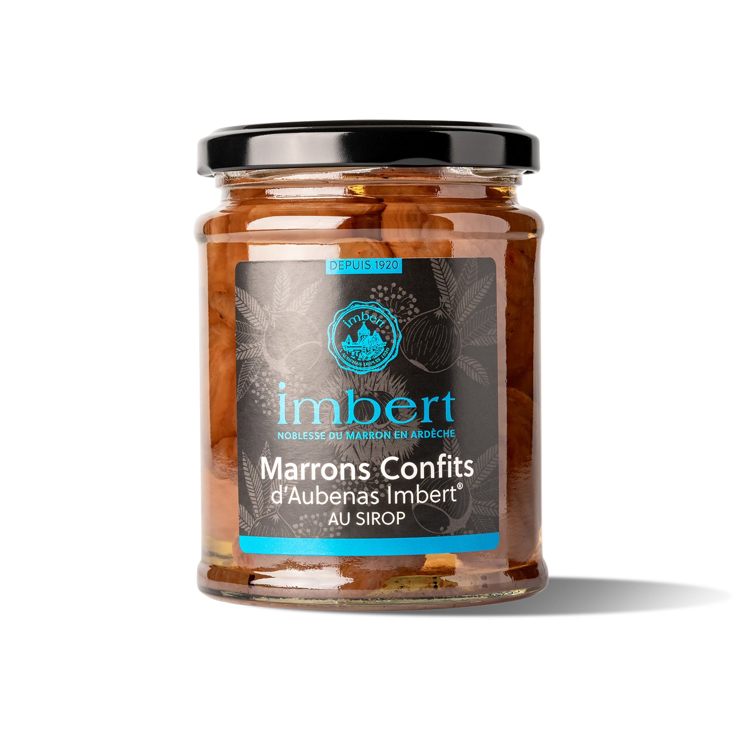 Marrons confits au sirop entiers • Pot en verre 180 g