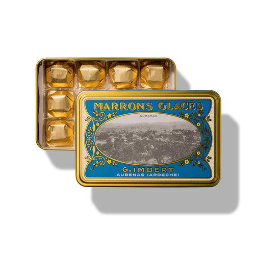 Boîte fer Vintage Marrons Glacés Enveloppés